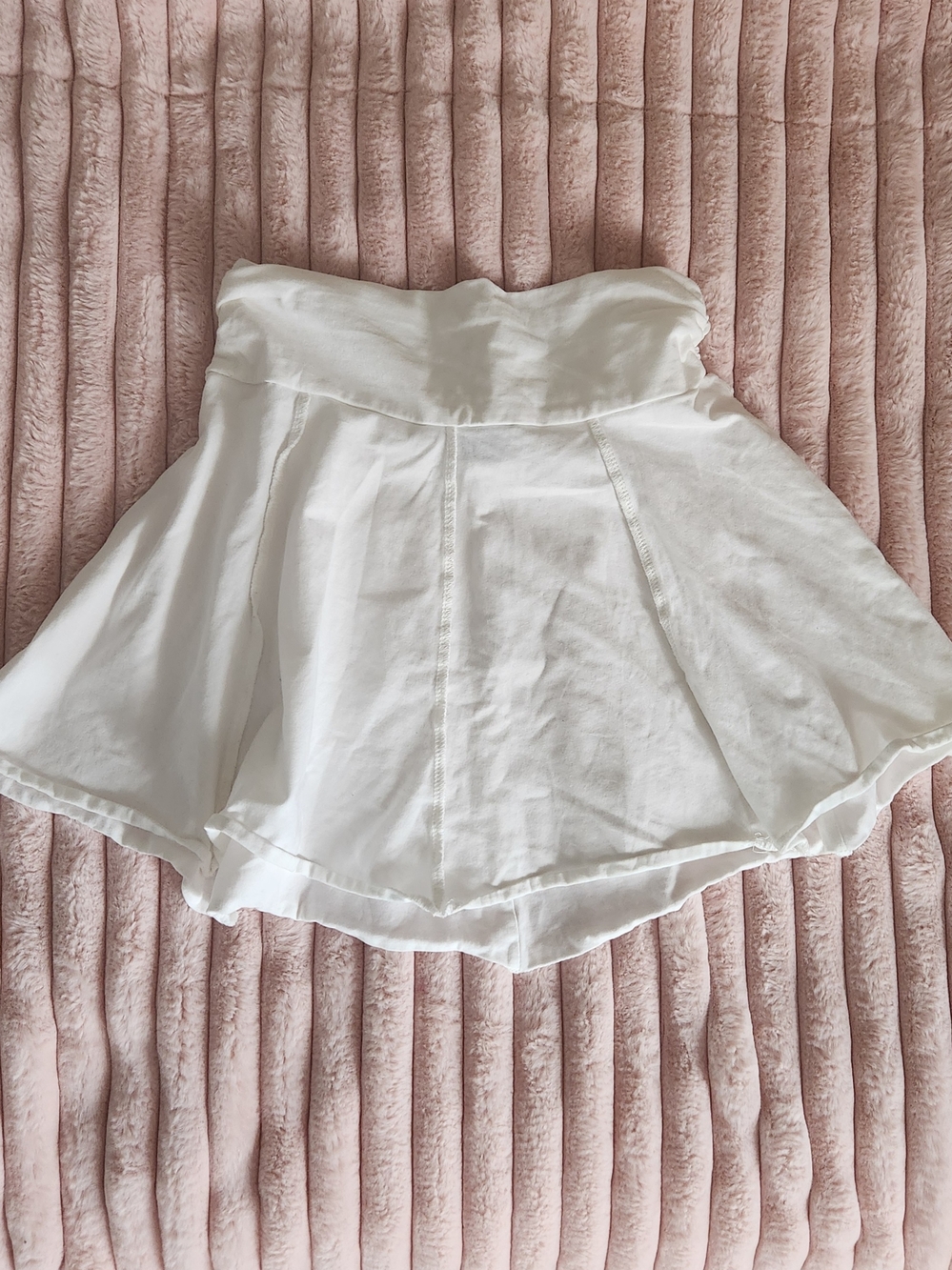 White Flared Mini Skirt